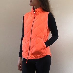 J Crew Neon Down Quilted Puffer Vest